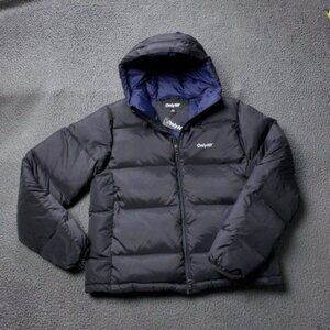 New ONLY NY Packable Snorkel Puffer Down Jacket Nylon Black Mens XS Extra Small